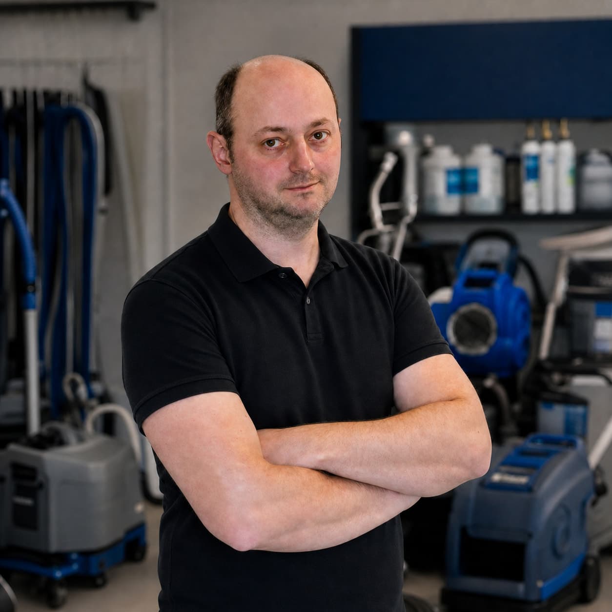 Mihai, membru al echipei Deep Clean